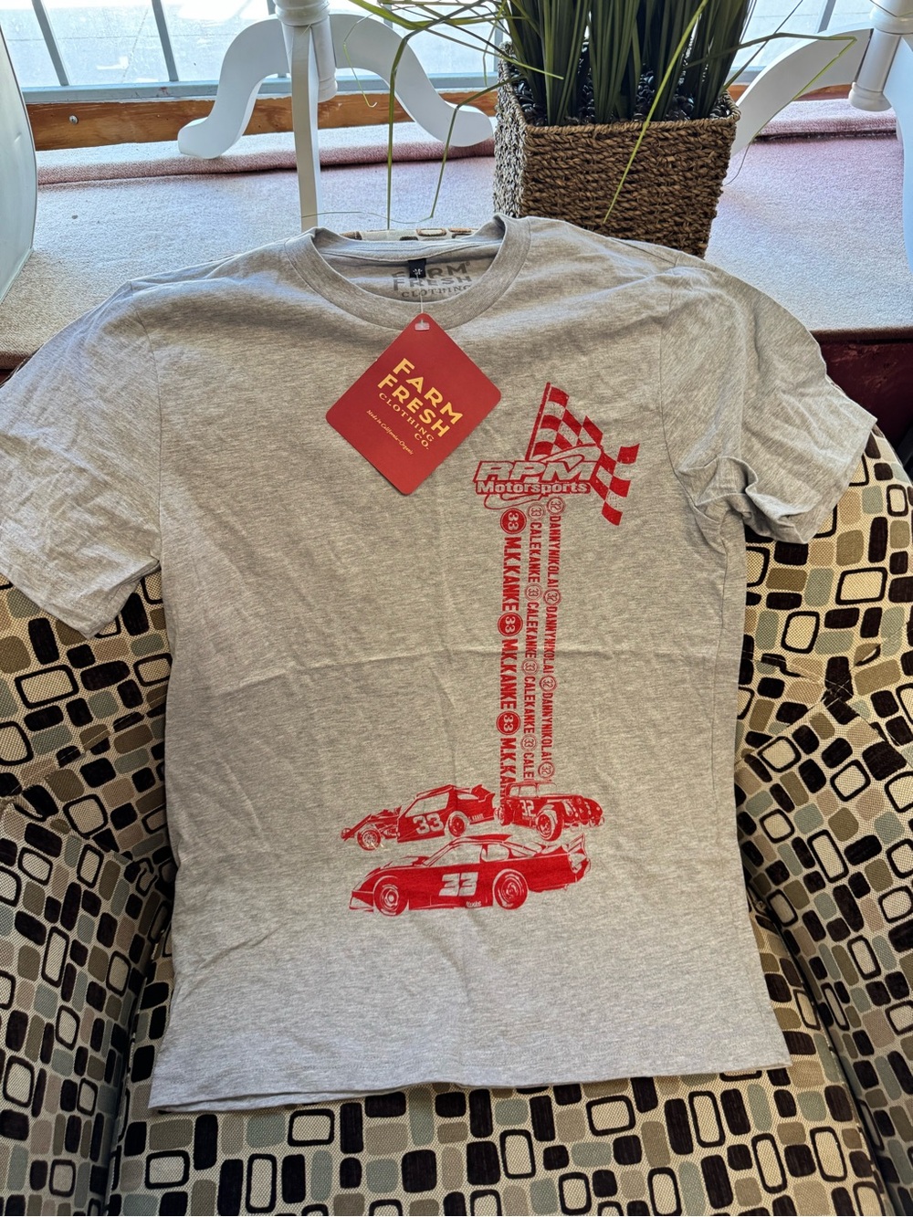 RPM Motorsports Graphic Tee in Heather Gray with Red Print